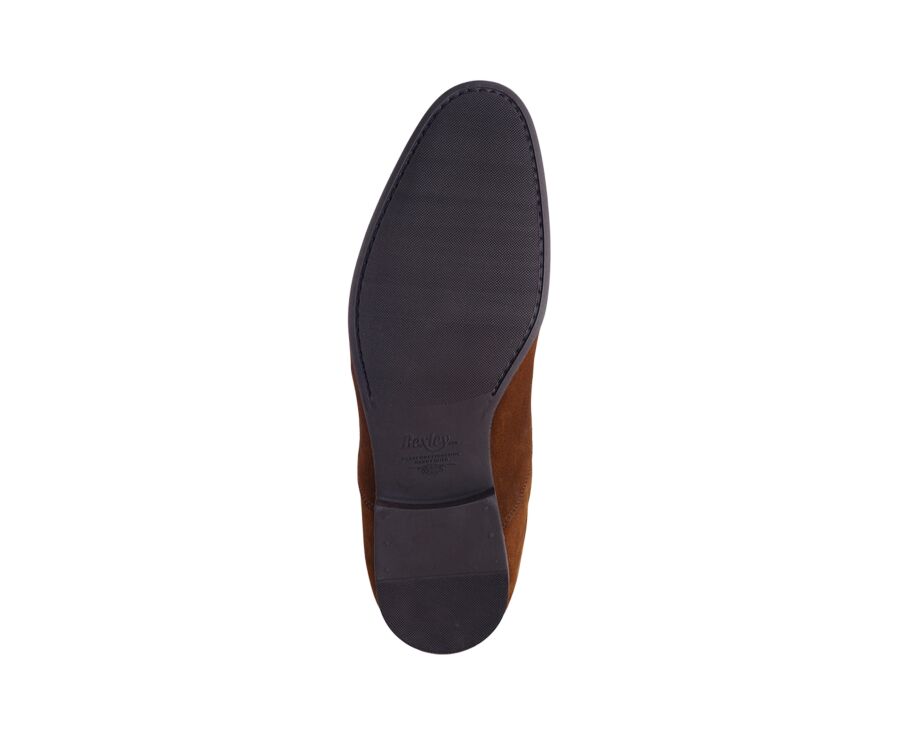 Havana Suede Oxford shoes - Rubber outsole - LENNOX GOMME URBAN