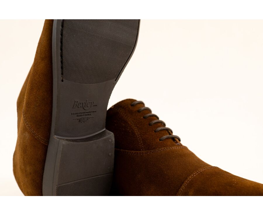 Havana Suede Oxford shoes - Rubber outsole - LENNOX GOMME URBAN