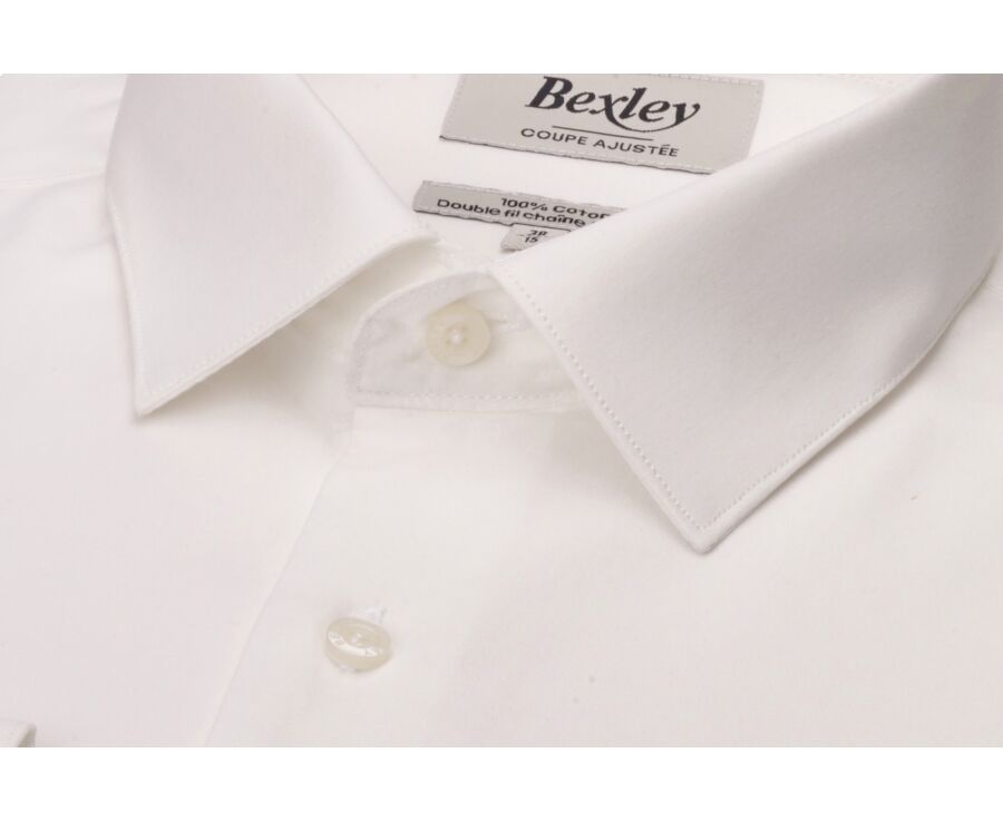 Men's poplin shirt – Ecru - LOUIS CLASSIC
