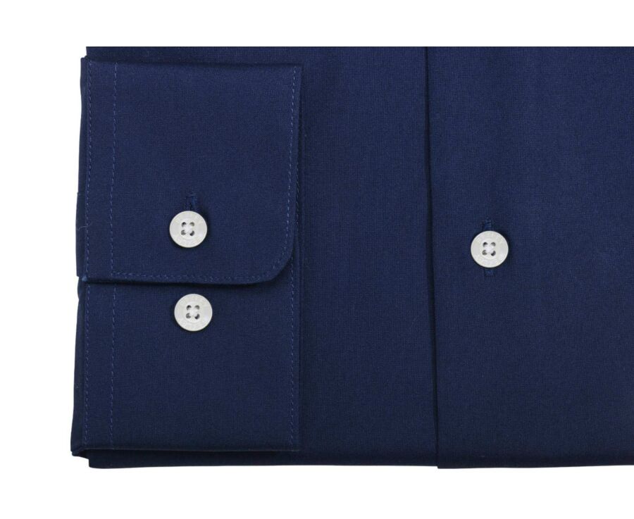 Men's poplin shirt – Navy - LOUIS CLASSIC