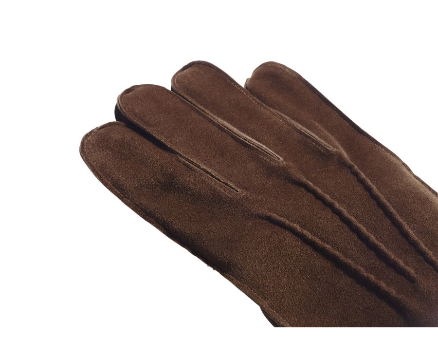 Men goat suede leather gloves