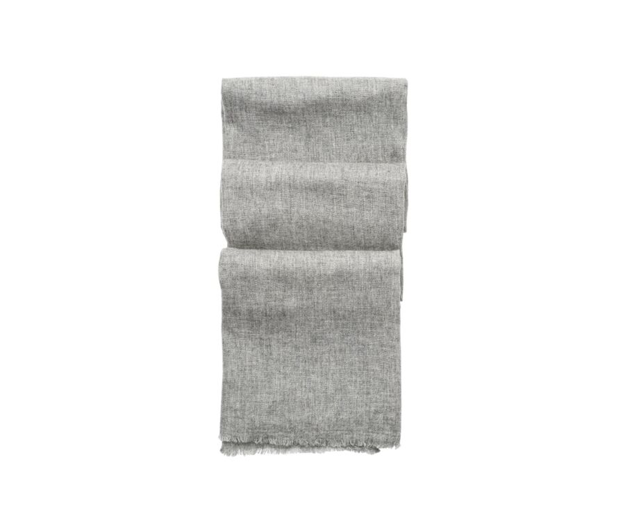 Grey Melange light Wool and Cashmere scarf