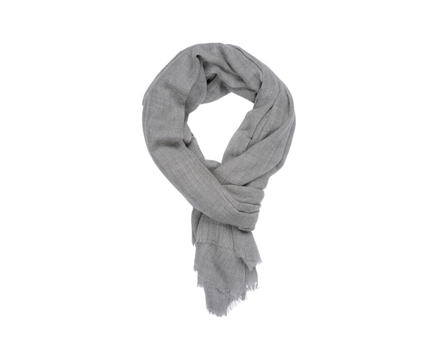 Grey Melange light Wool and Cashmere scarf