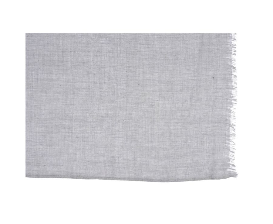 Grey Melange light Wool and Cashmere scarf