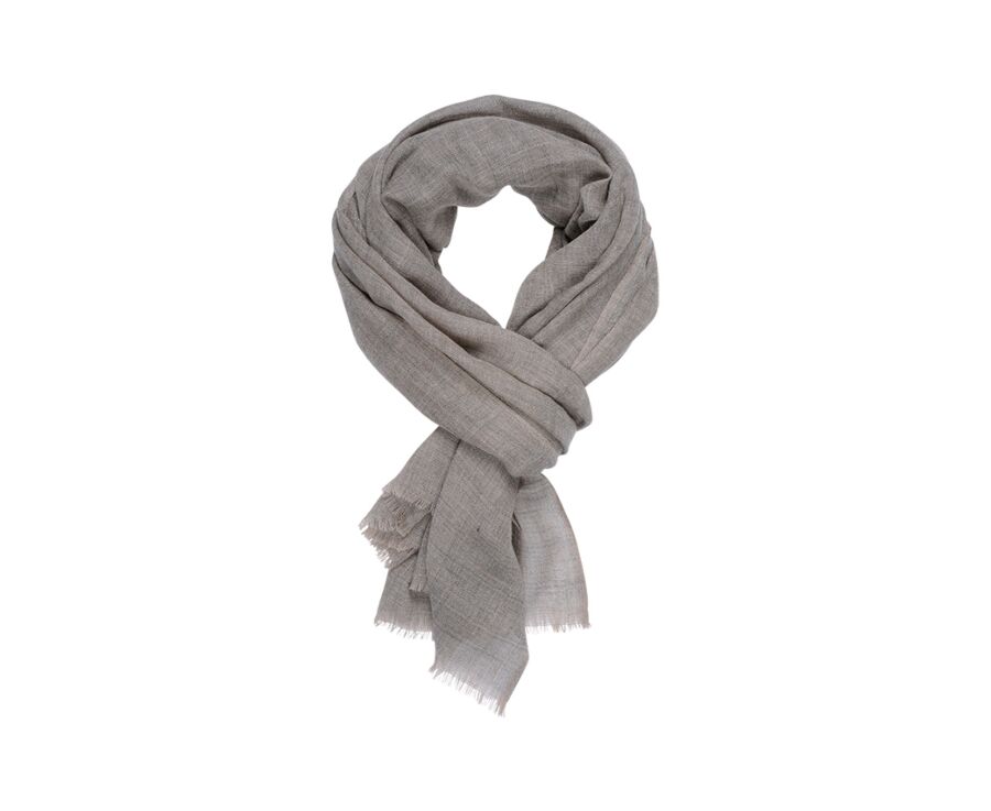  Taupe Melange light Wool and Cashmere scarf