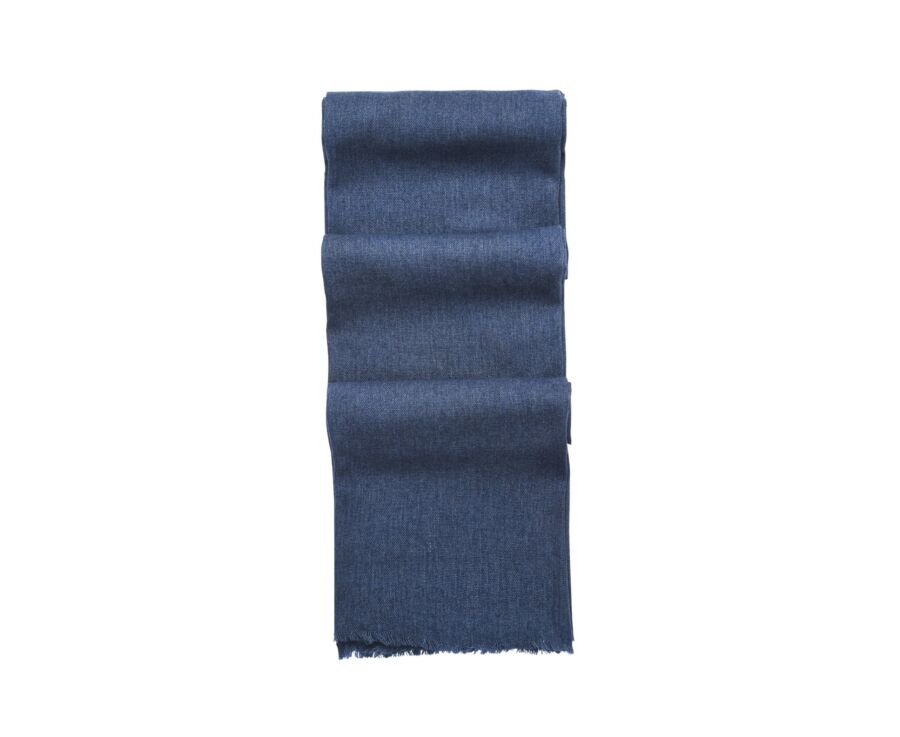 Blue Melange light Wool and Cashmere scarf