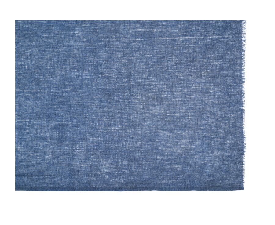 Blue Melange light Wool and Cashmere scarf