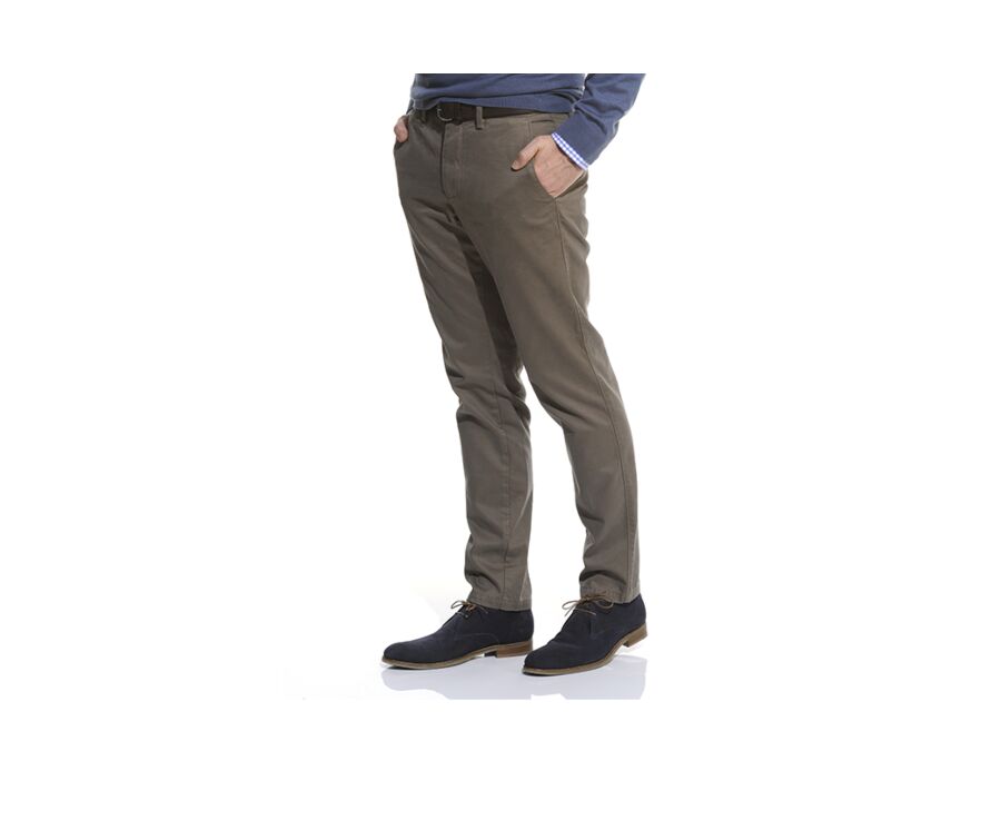 Chocolate Chino trousers for men - NIGEL