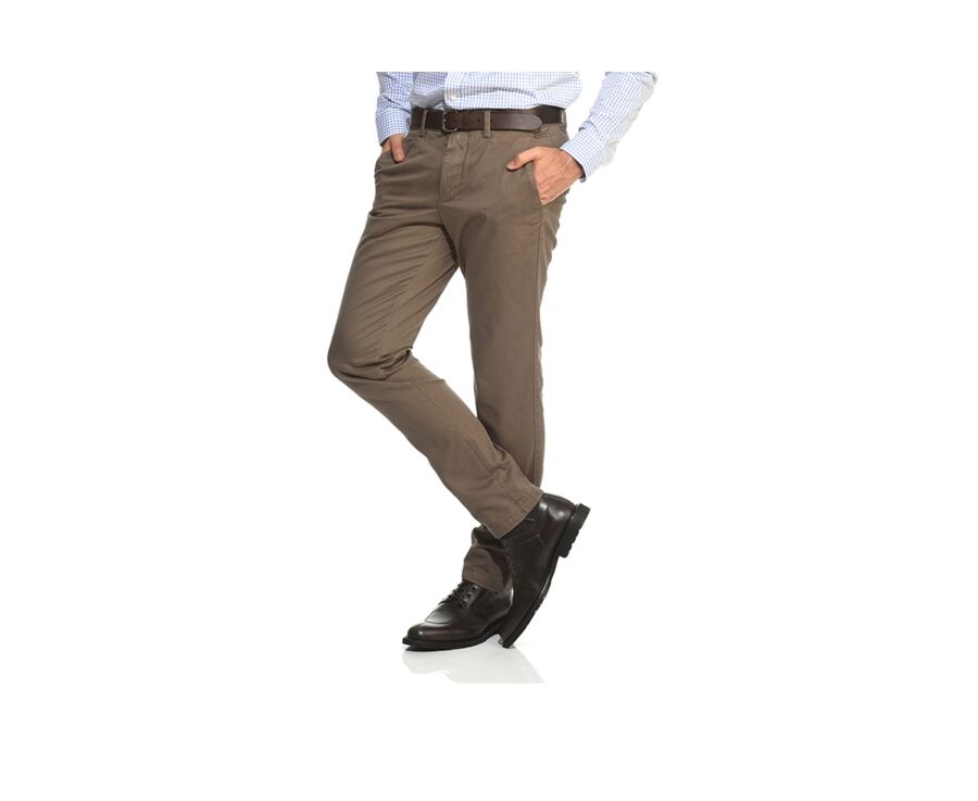 Taupe Chino trousers for men - NIGEL