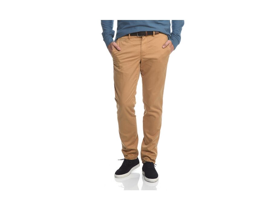 Tobacco Chino trousers for men - NIGEL
