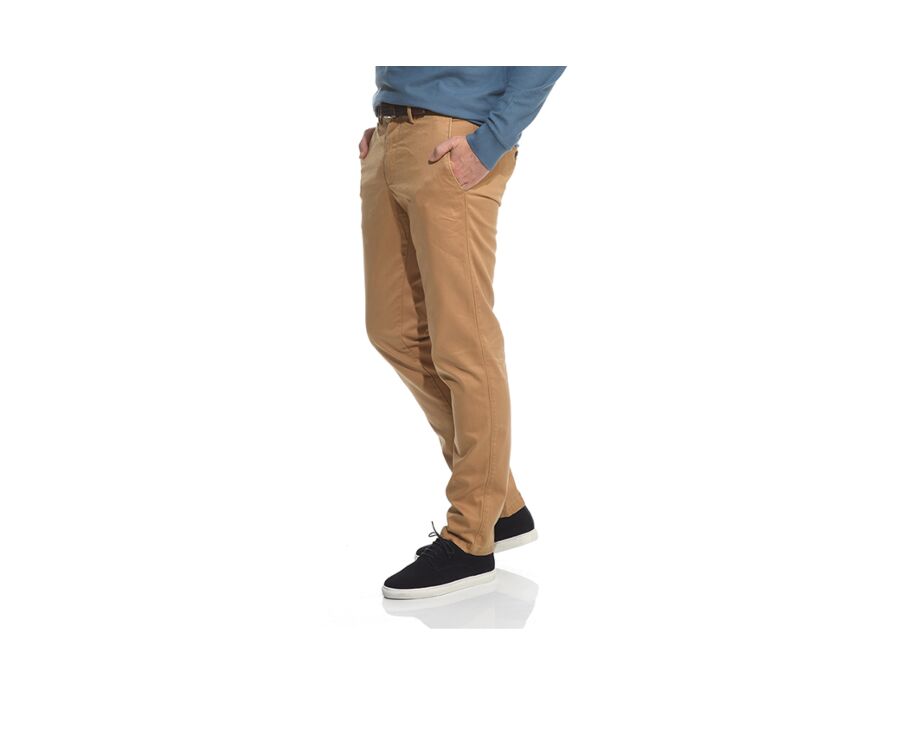 Tobacco Chino trousers for men - NIGEL