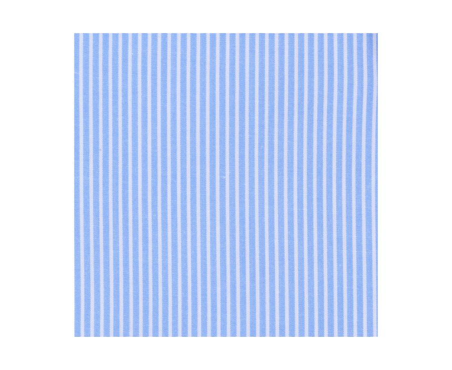 Blue Cotton shirt with white stripes - QUENTIN