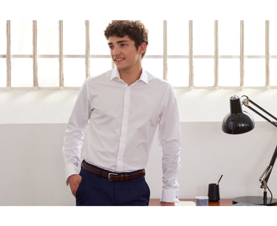 White shirt with French cuffs - PIETRO