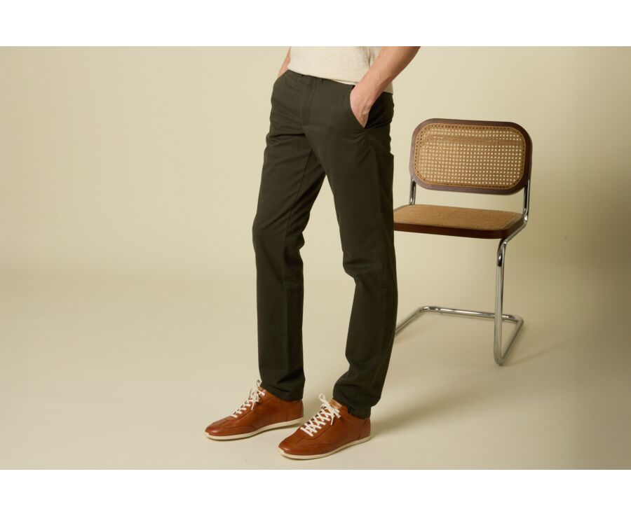 Men's chino trousers Dark Green - KYRK