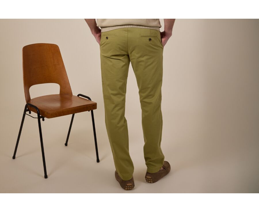Men's chino trousers Almond Green - KYRK