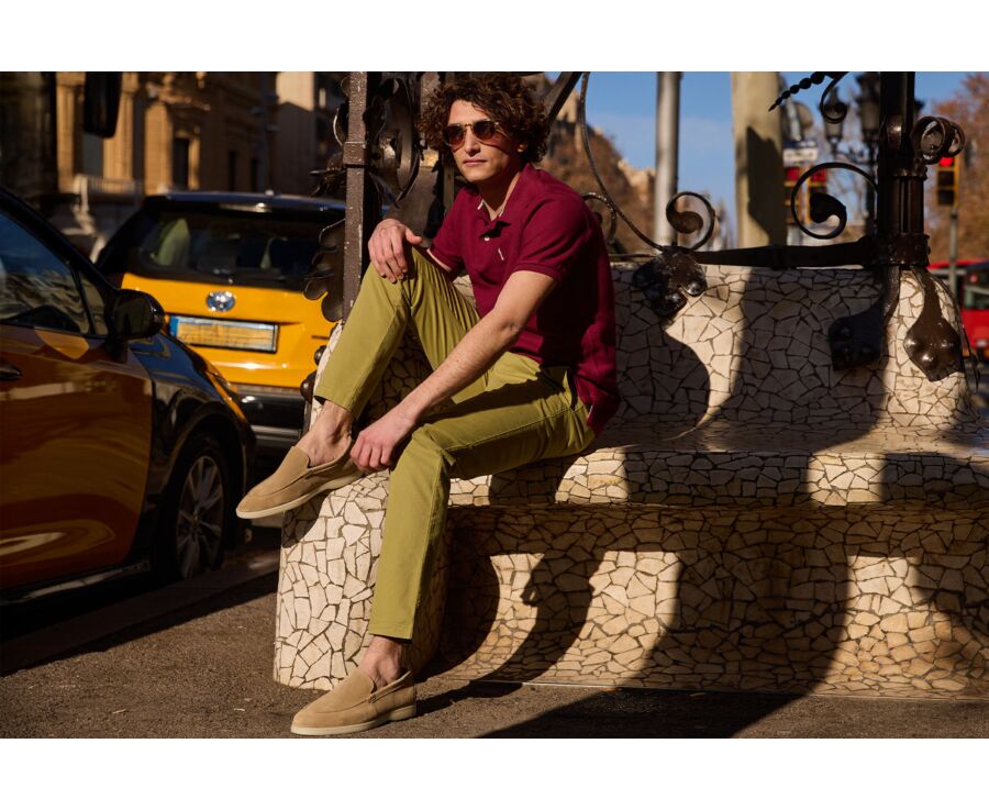 Men's chino trousers Almond Green - KYRK