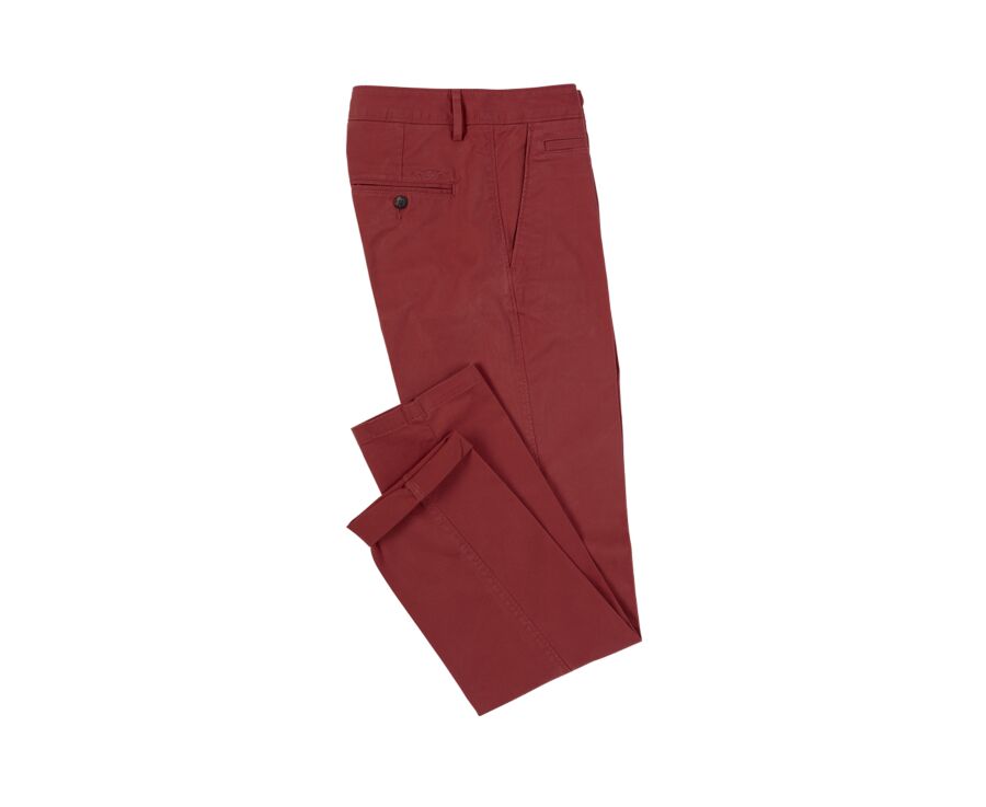 Men's chino trousers Brick Red - KYRK