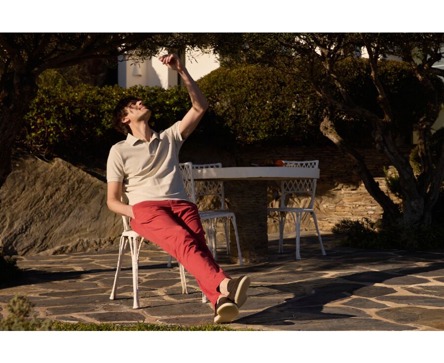 Men's chino trousers Brick Red - KYRK