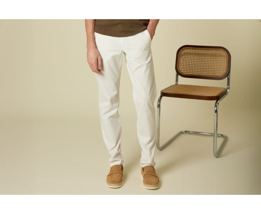 Men's chino trousers Off-white - KYRK