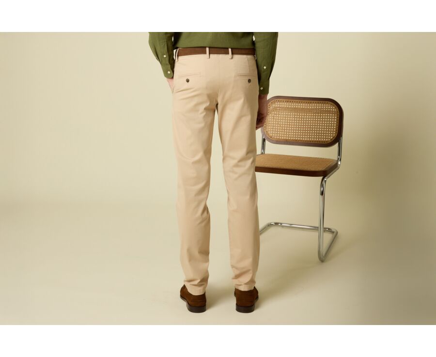 Men's chino trousers Dark Beige - KYRK