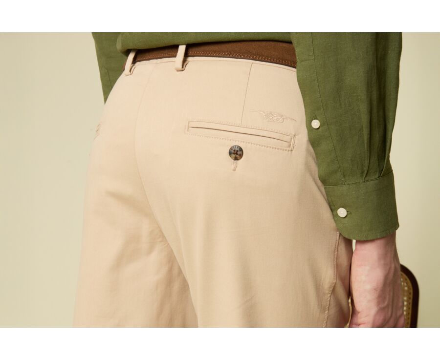 Men's chino trousers Dark Beige - KYRK