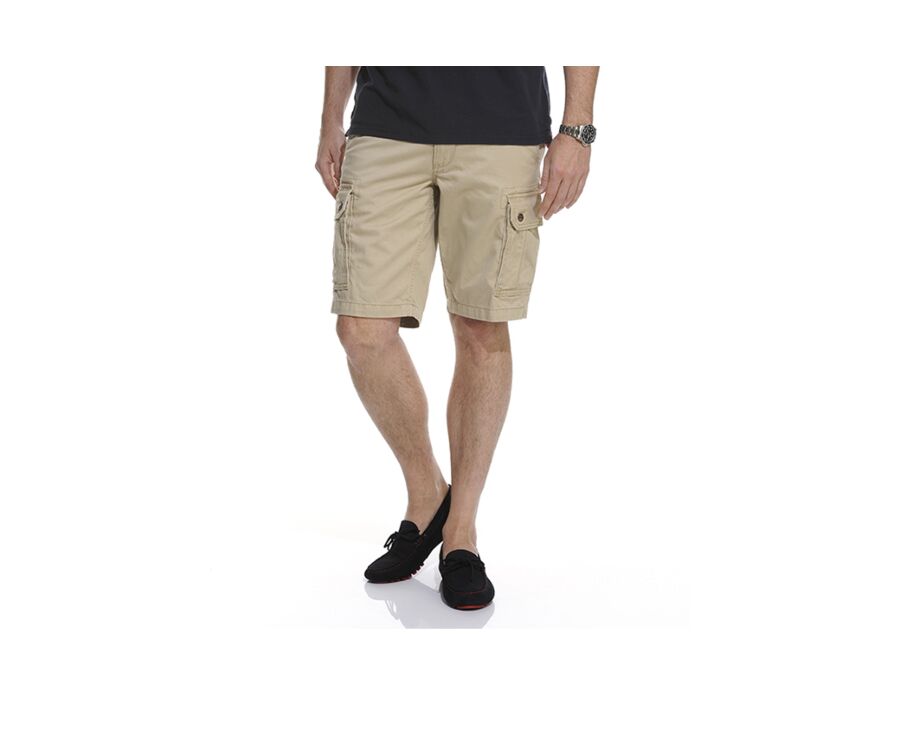 Dark Beige Cargo Shorts - CODY