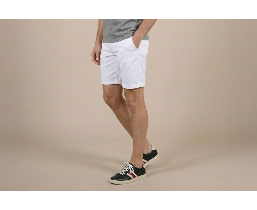 White Chino Shorts - BARRY