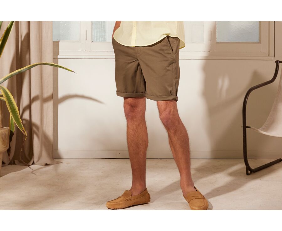 Dark Olive Chino Shorts - BARRY