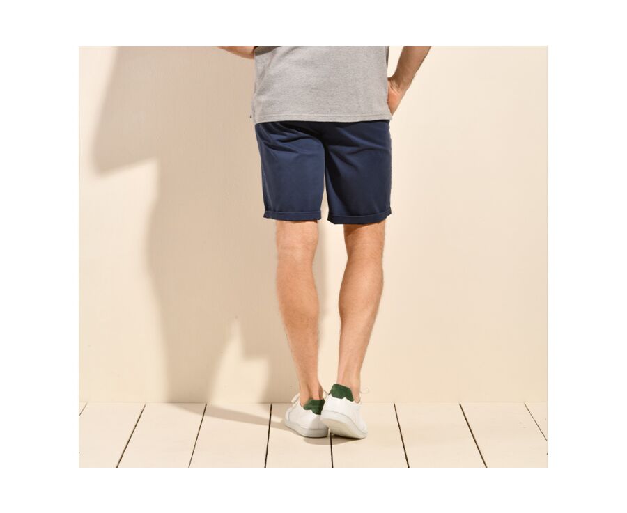 Navy Denim Chino Shorts - BARRY