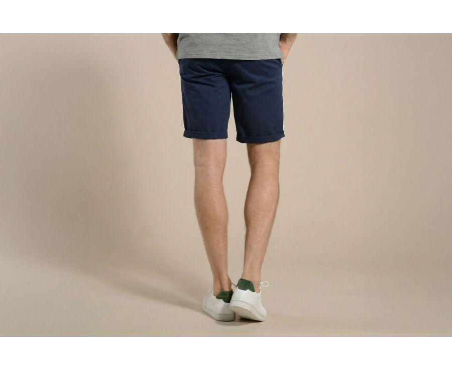 Navy Denim Chino Shorts - BARRY