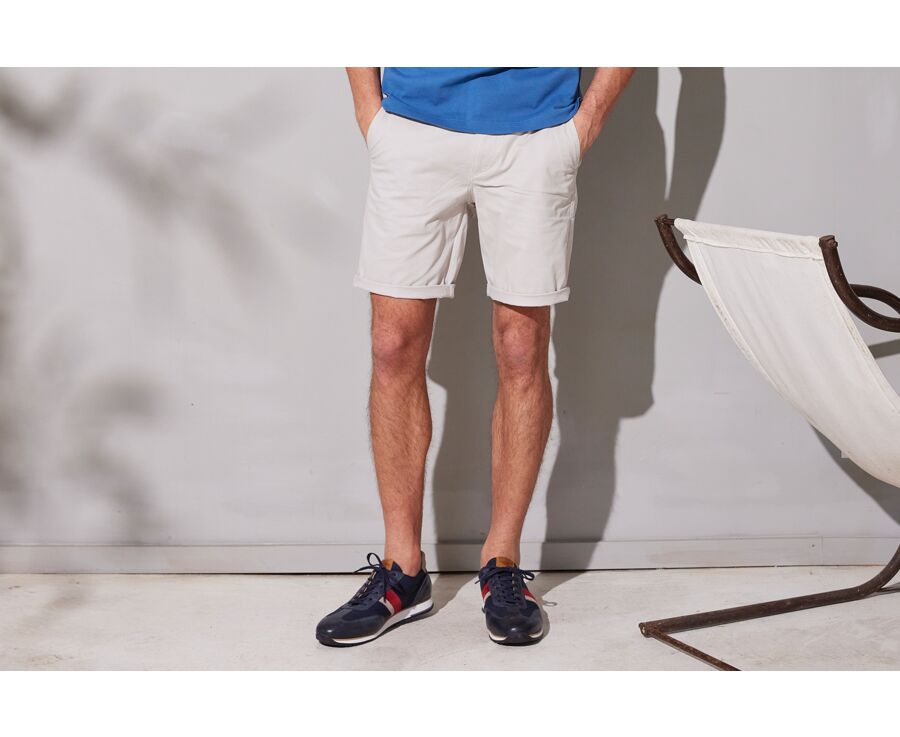 Greige Chino Shorts - BARRY
