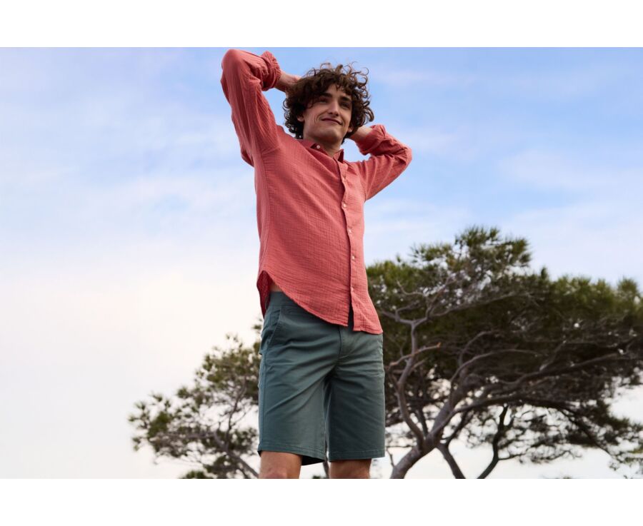 Pine Green Chino Shorts - BARRY