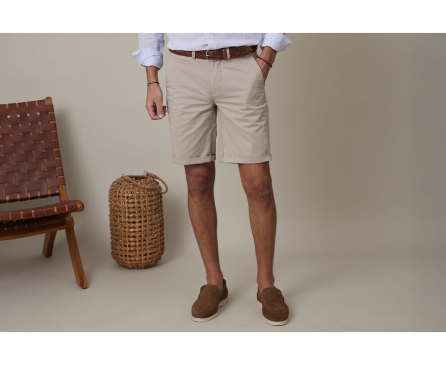 Dark Greige Chino Shorts - BARRY