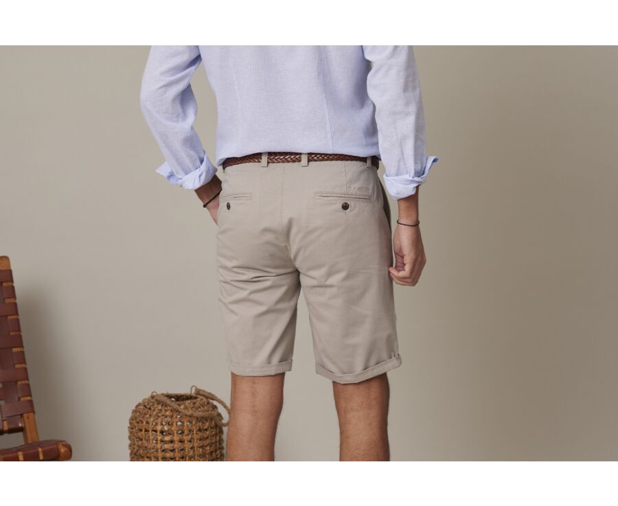 Dark Greige Chino Shorts - BARRY
