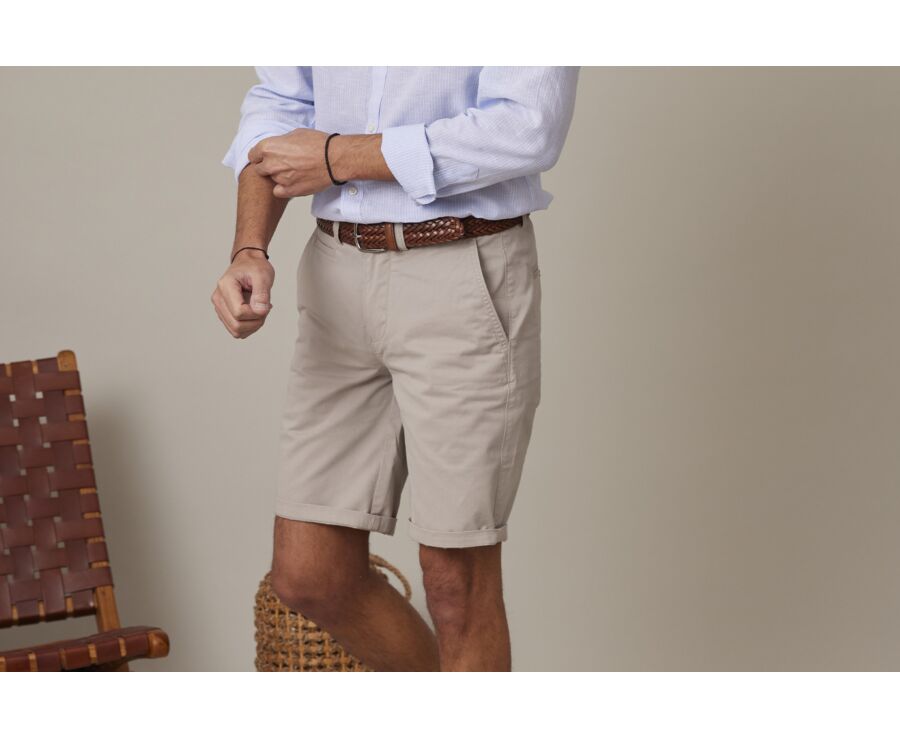 Dark Greige Chino Shorts - BARRY