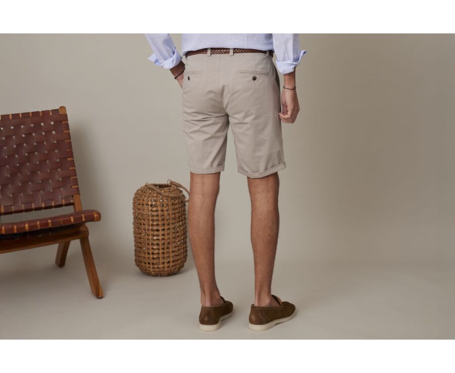 Dark Greige Chino Shorts - BARRY