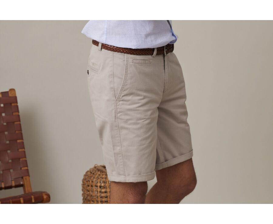 Dark Greige Chino Shorts - BARRY