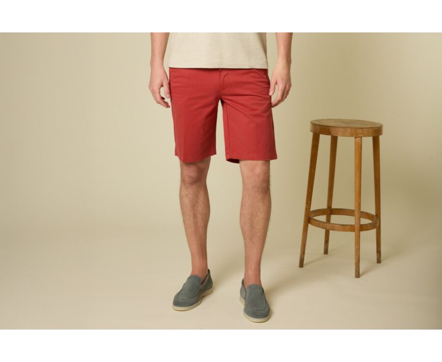 Brick Red Chino Shorts - BARRY