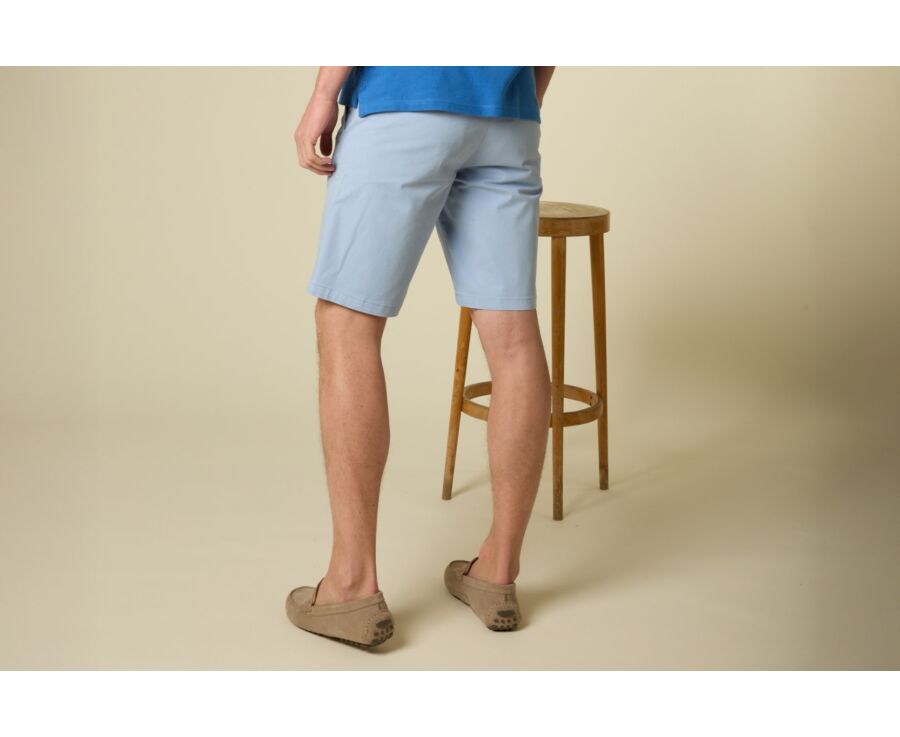Light Azure Blue Chino Shorts - BARRY