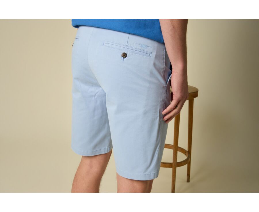 Light Azure Blue Chino Shorts - BARRY