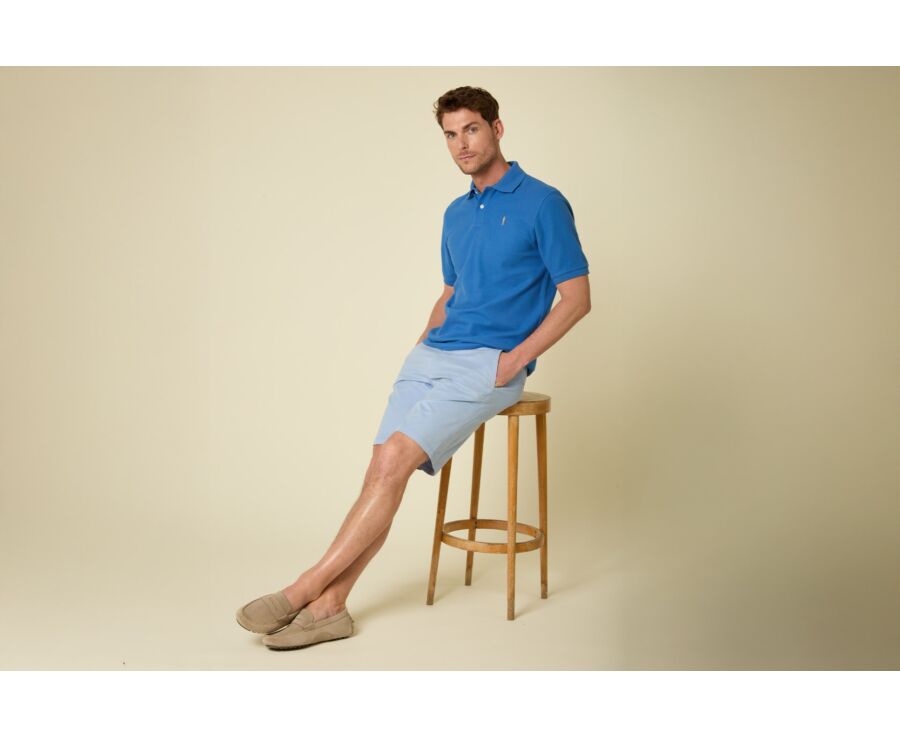 Light Azure Blue Chino Shorts - BARRY