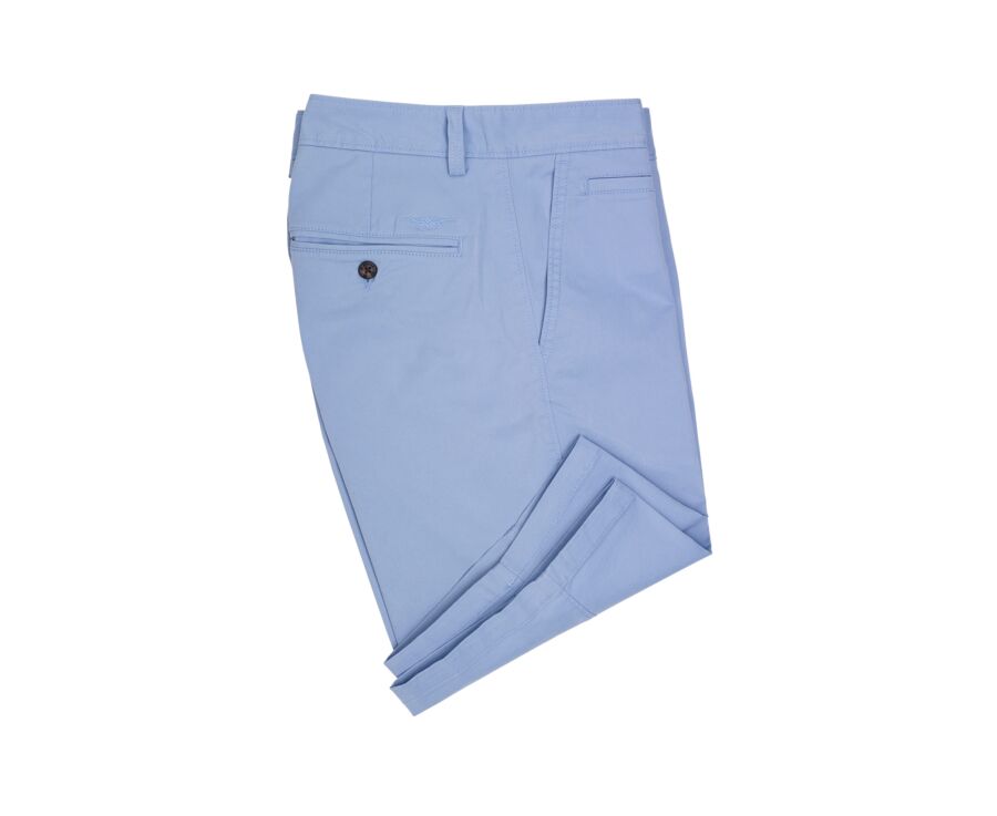 Light Azure Blue Chino Shorts - BARRY