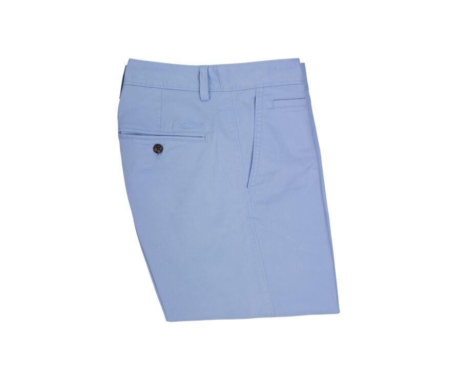 Light Azure Blue Chino Shorts - BARRY