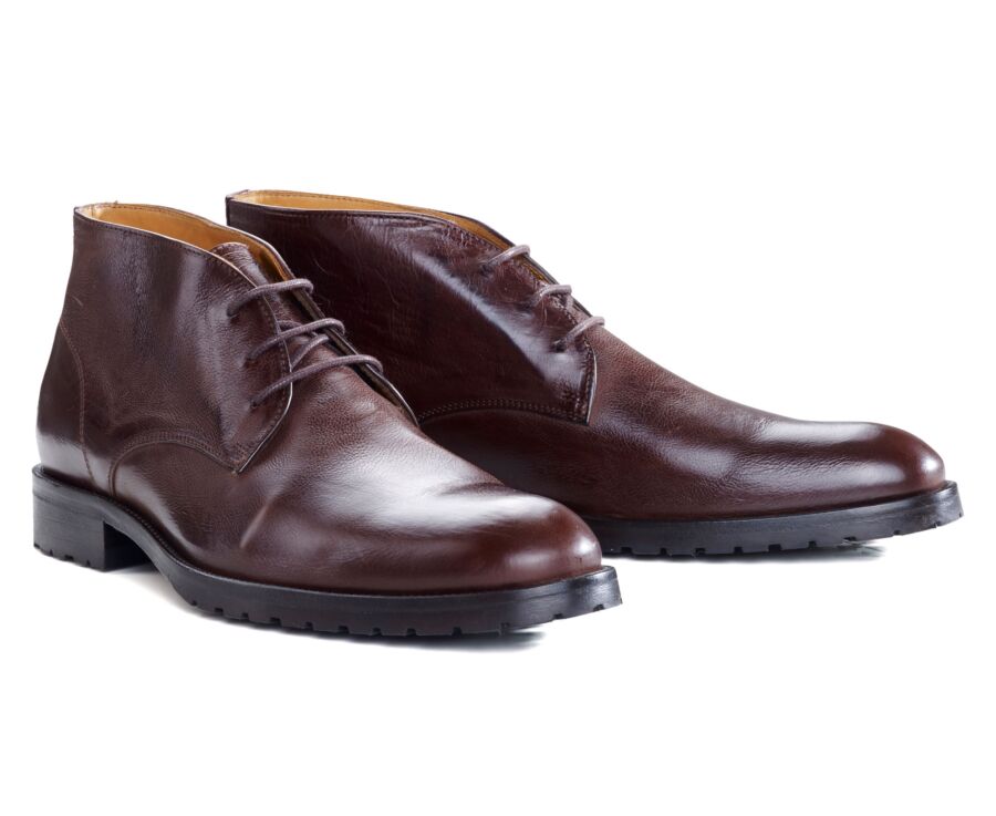 Patina Chocolate leather Desert Boots - WARWICK GOMME