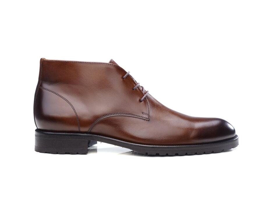 Patina Cognac Desert Boots - WARWICK