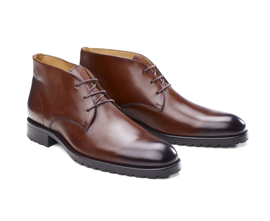 Patina Cognac Desert Boots - WARWICK