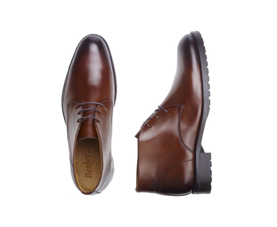 Patina Cognac Desert Boots - WARWICK