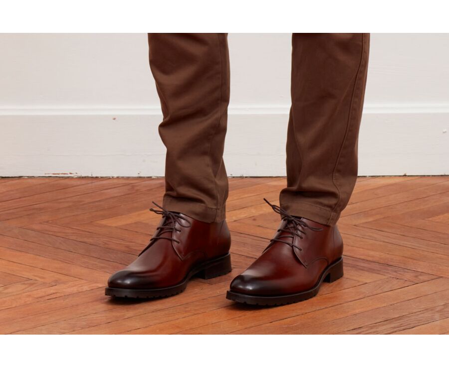 Patina Cognac Desert Boots - WARWICK
