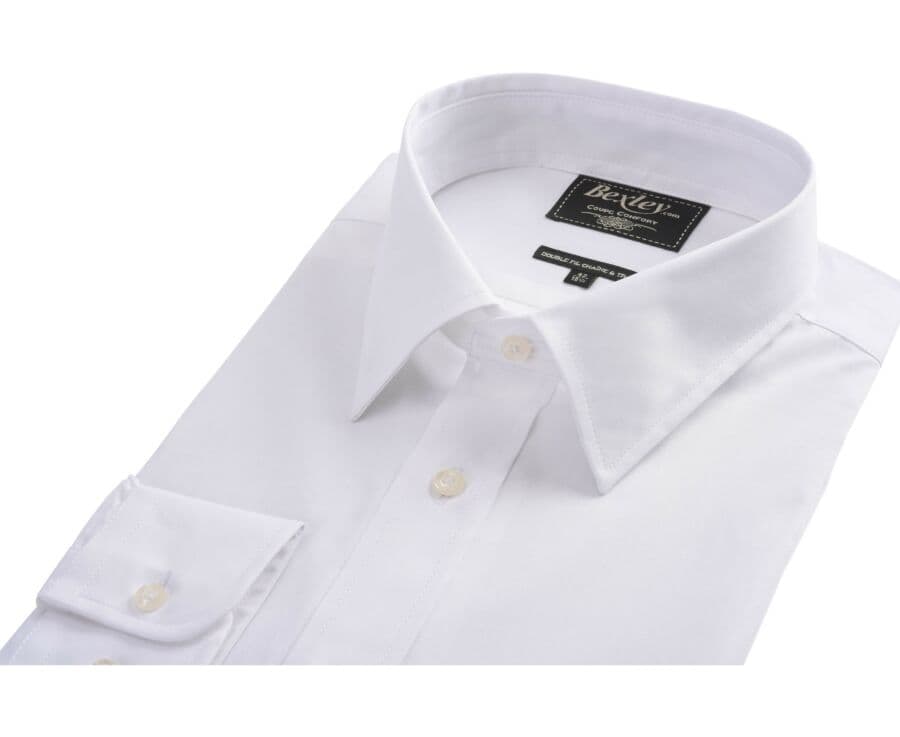 White two ply Cotton shirt Albert Classic | Bexley