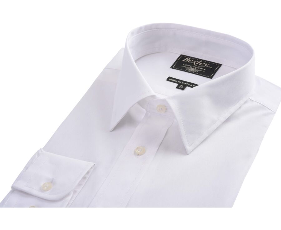 White two ply Cotton shirt - ALBERT CLASSIC